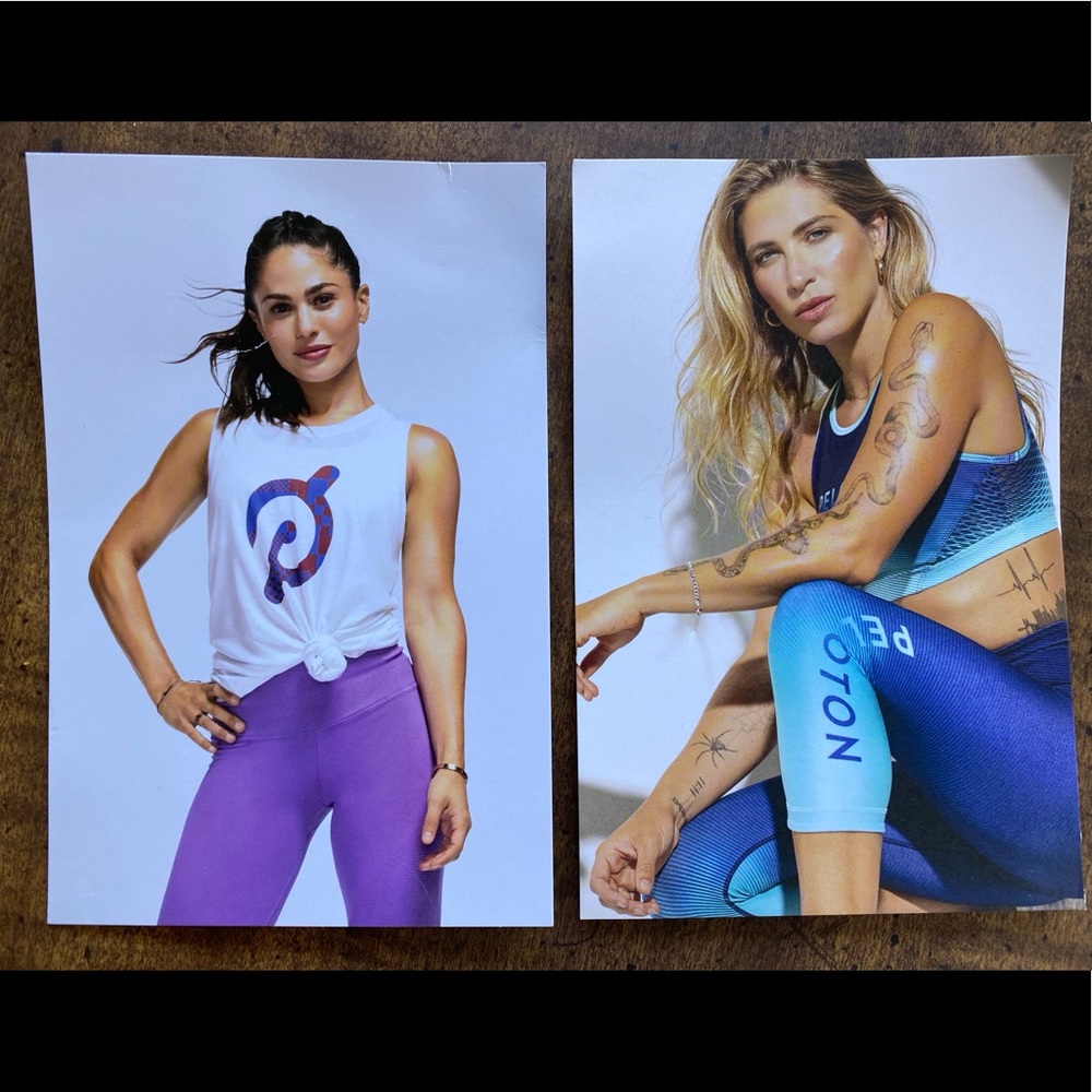 Two Peloton cards: Olivia Amato & Selena Samuela
